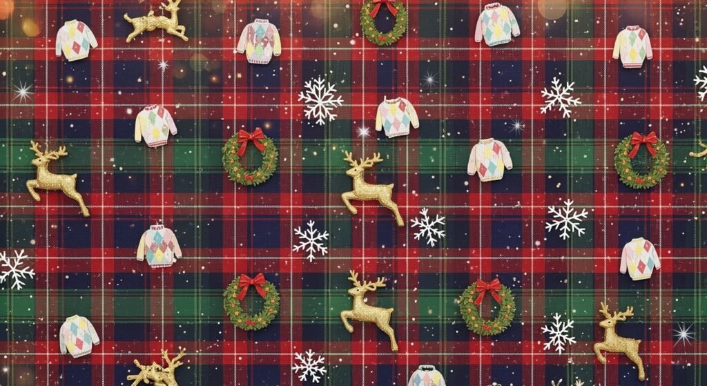 Preppy christmas background image 2