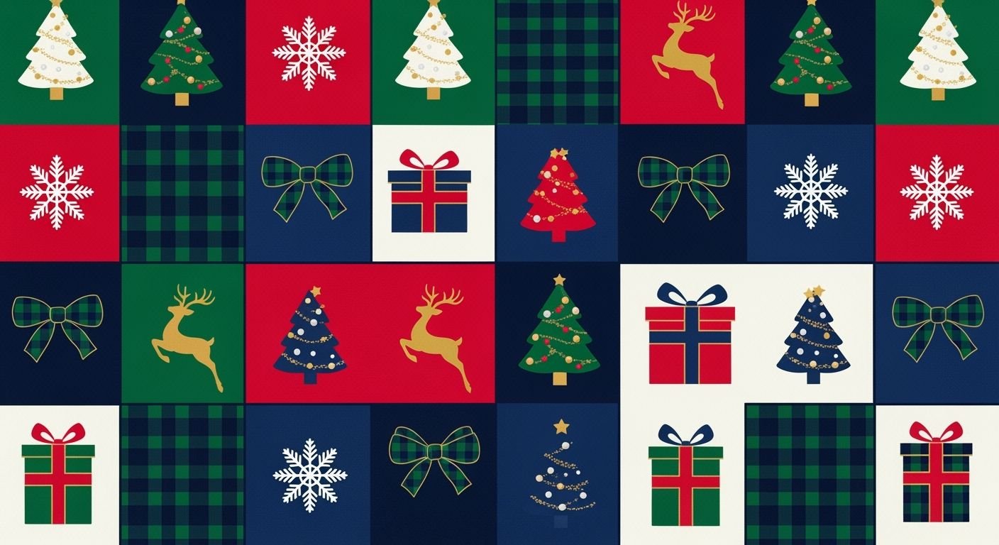 Preppy christmas background image 6