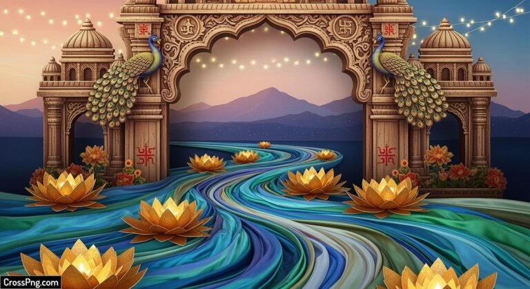 Preserve background for ganpati decoration image