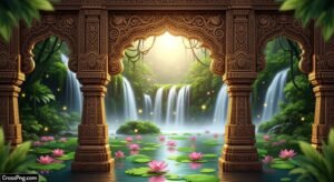 Preserve background for ganpati decoration image 2