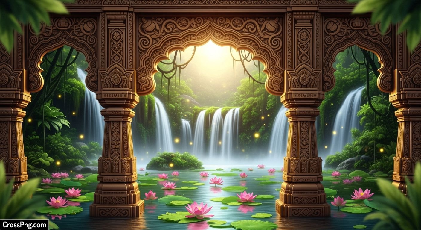 Preserve background for ganpati decoration image 2