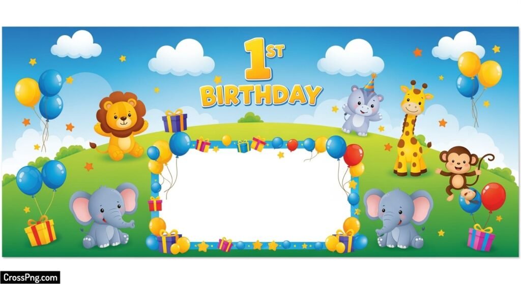 Preserve birthday flex banner background design image 2