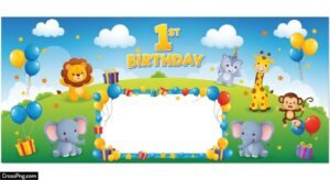 Preserve birthday flex banner background design image 2