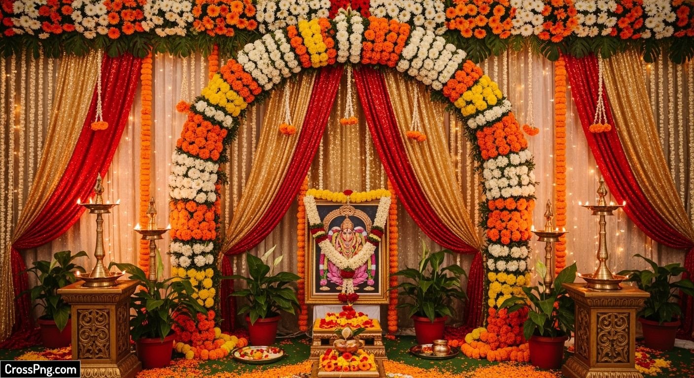 Puja background decoration image 2