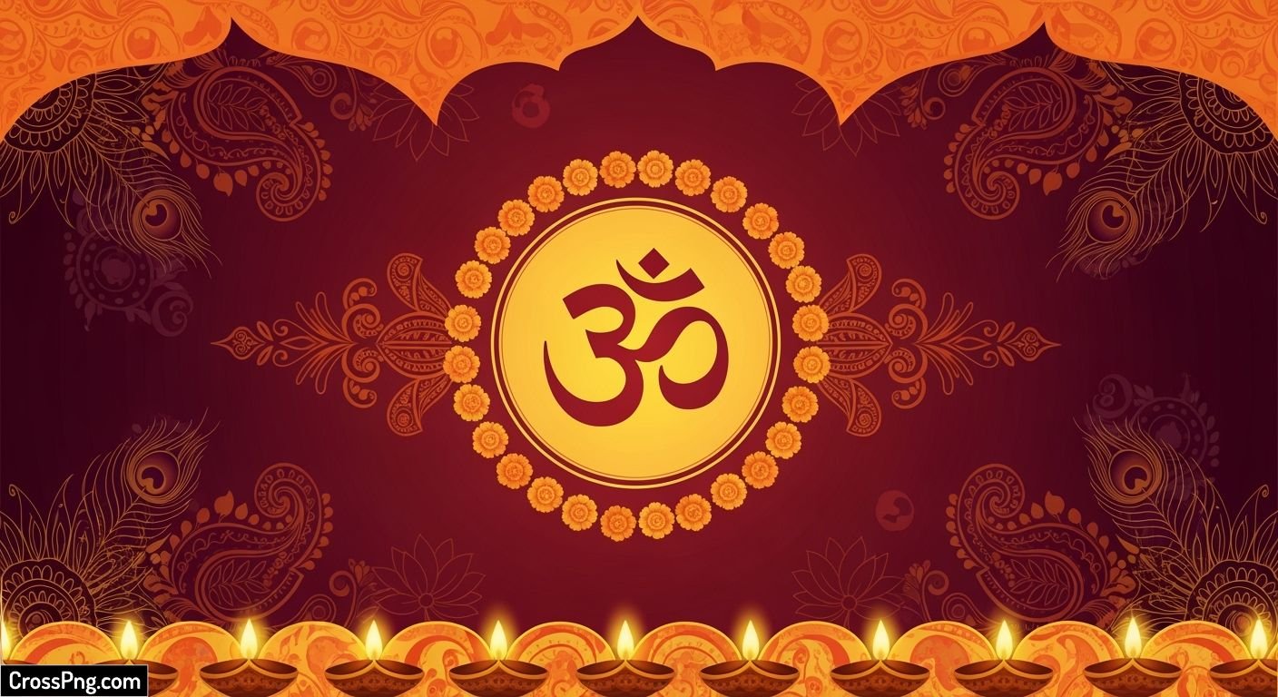 Puja invitation card background image