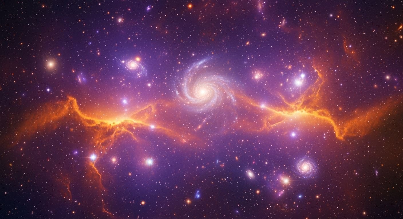 Purple and orange background image 2