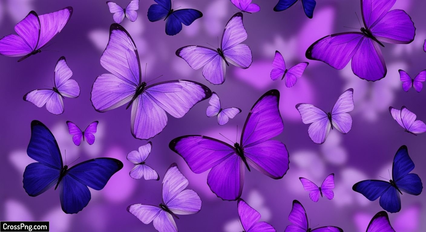 Purple butterfly background image 2