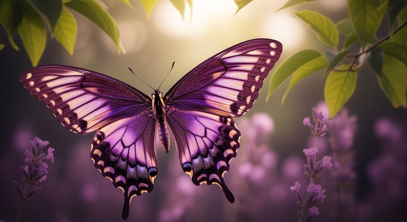 Purple butterfly background image 4