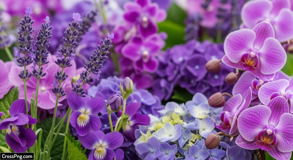 Purple floral background image