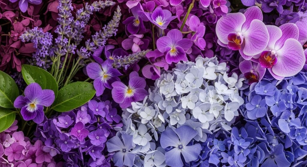 Purple floral background image 2