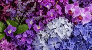 Purple floral background image 2