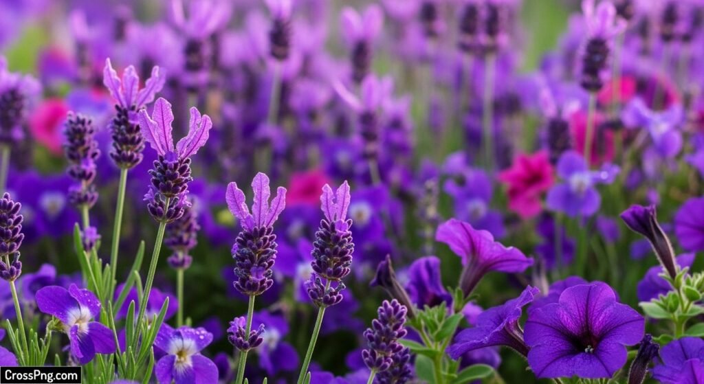 Purple flower background image 2