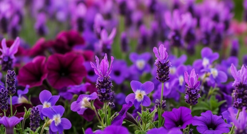 Purple flower background image 4