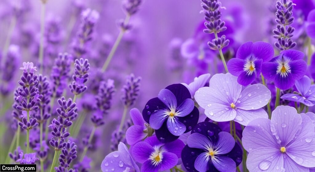 Purple flower background image 7