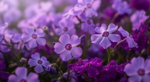 Purple flowers background image 3