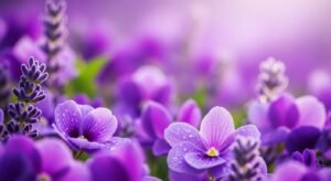 Purple flowers background image