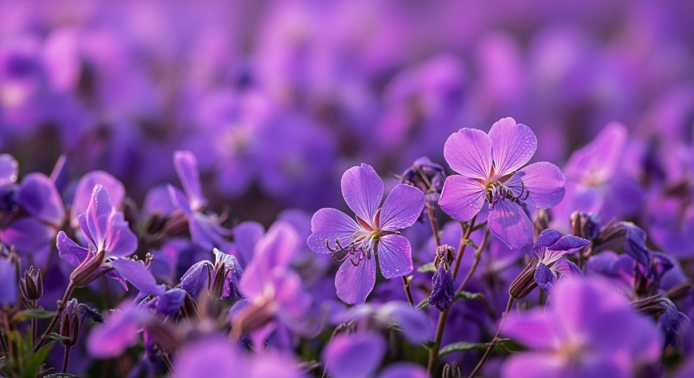 Purple flowers background image 4