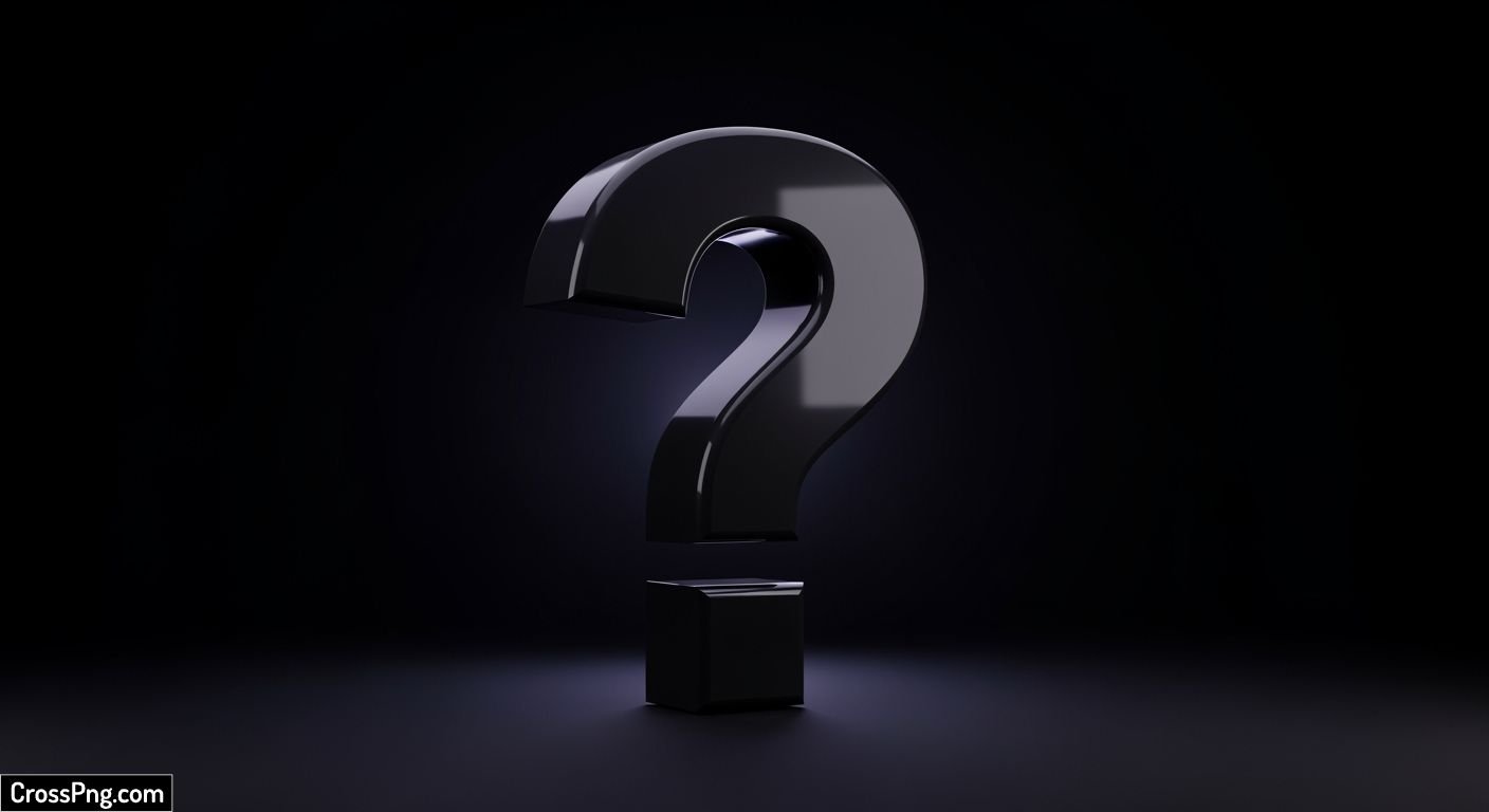 Question mark black background image