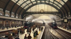 Railway station background image