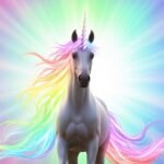 Rainbow background unicorn image