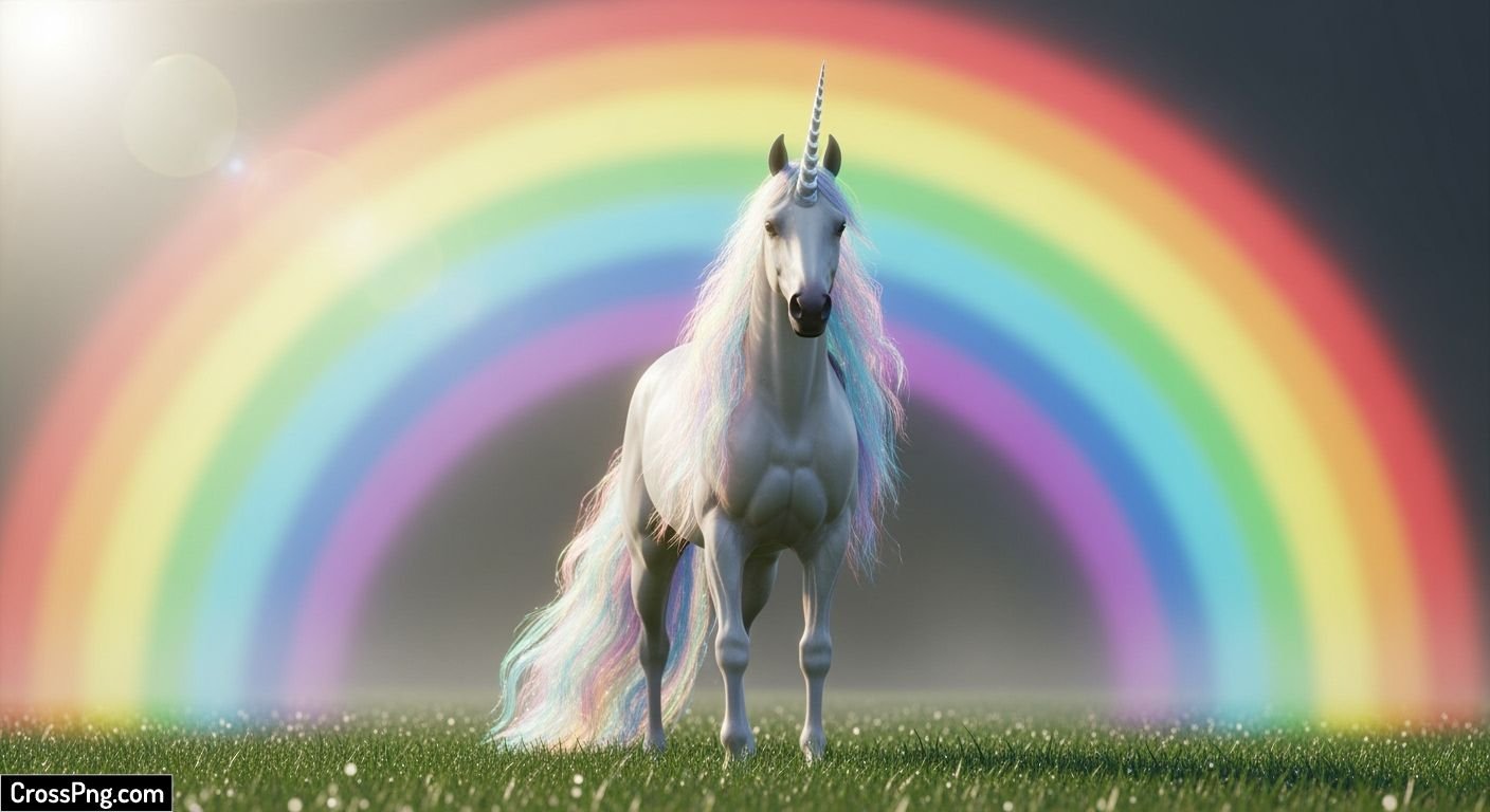 Rainbow background unicorn image 2