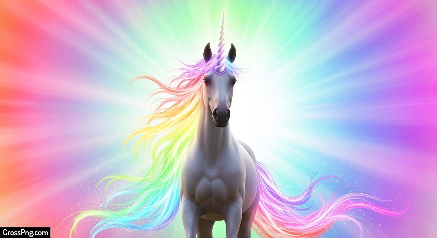 Rainbow background unicorn image