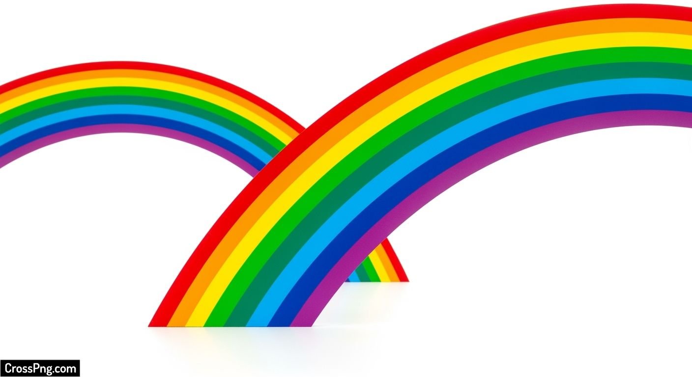 Rainbow on white background image 2
