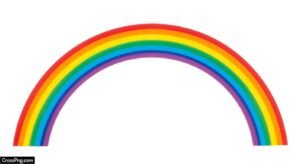 Rainbow on white background image