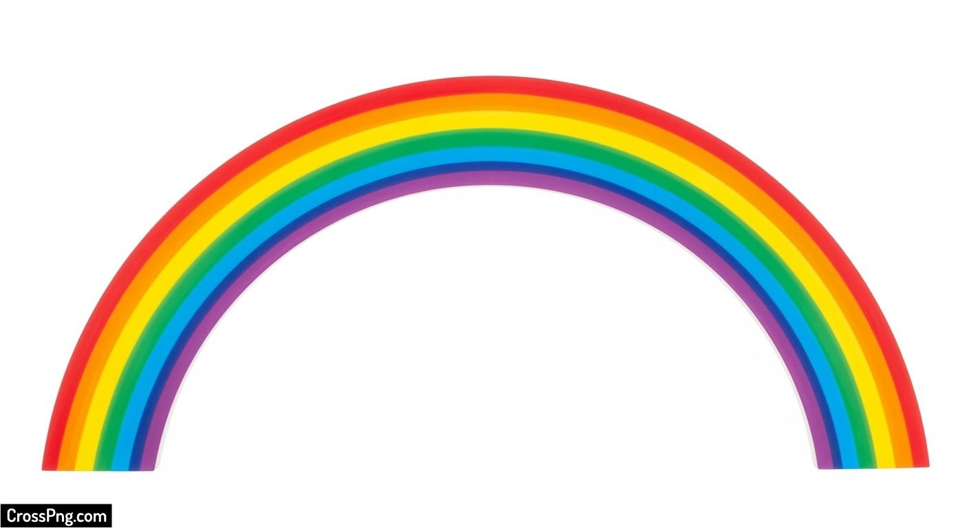 Rainbow on white background image