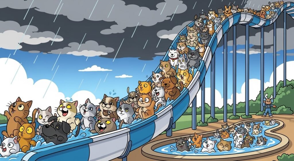 Raining cats and dogs slide image 2