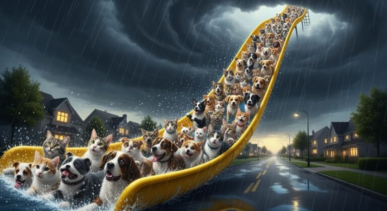 Raining cats and dogs slide image 3