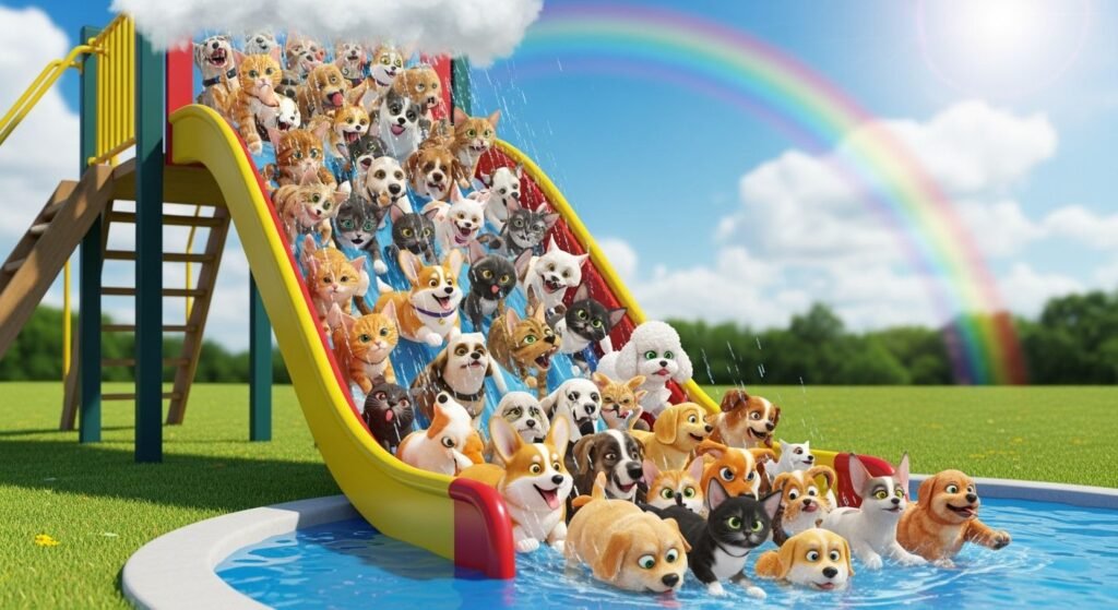 Raining cats and dogs slide image 4