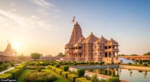 Ram mandir background hd image 2