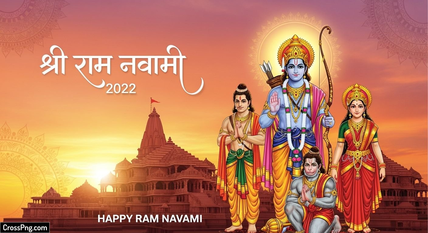 Ram navami banner background hd image 2