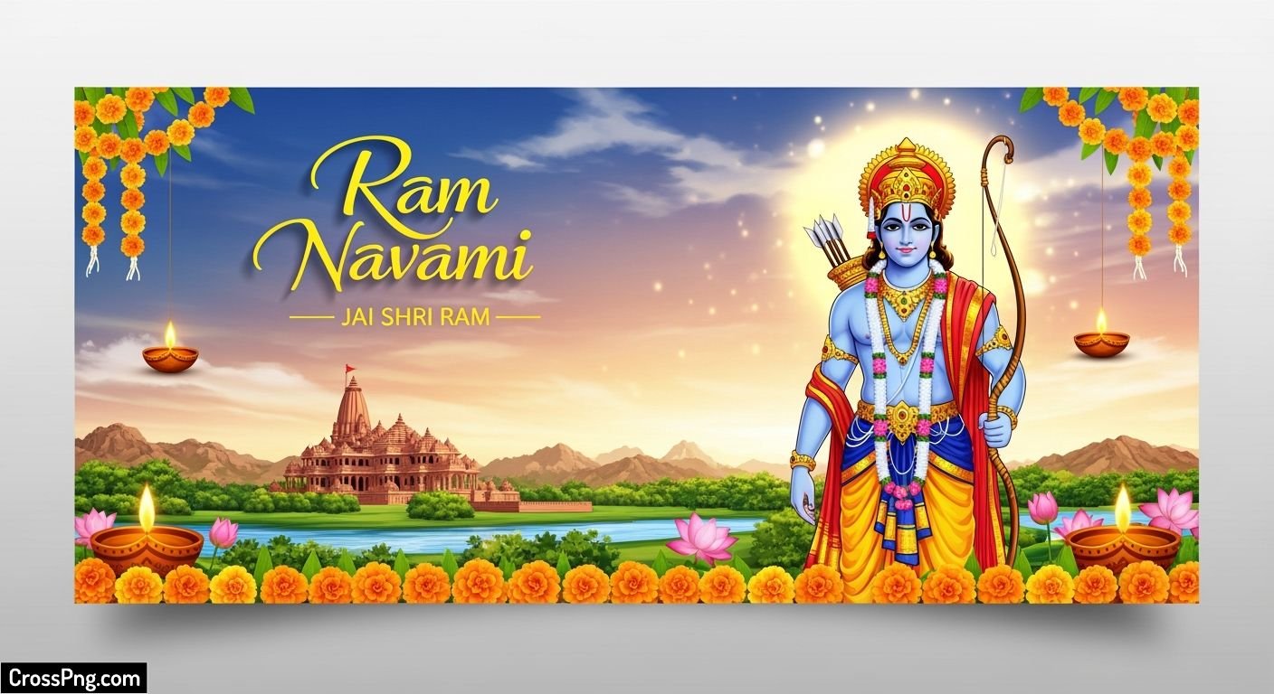Ram navami banner background image 3