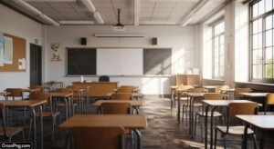 Real classroom background image