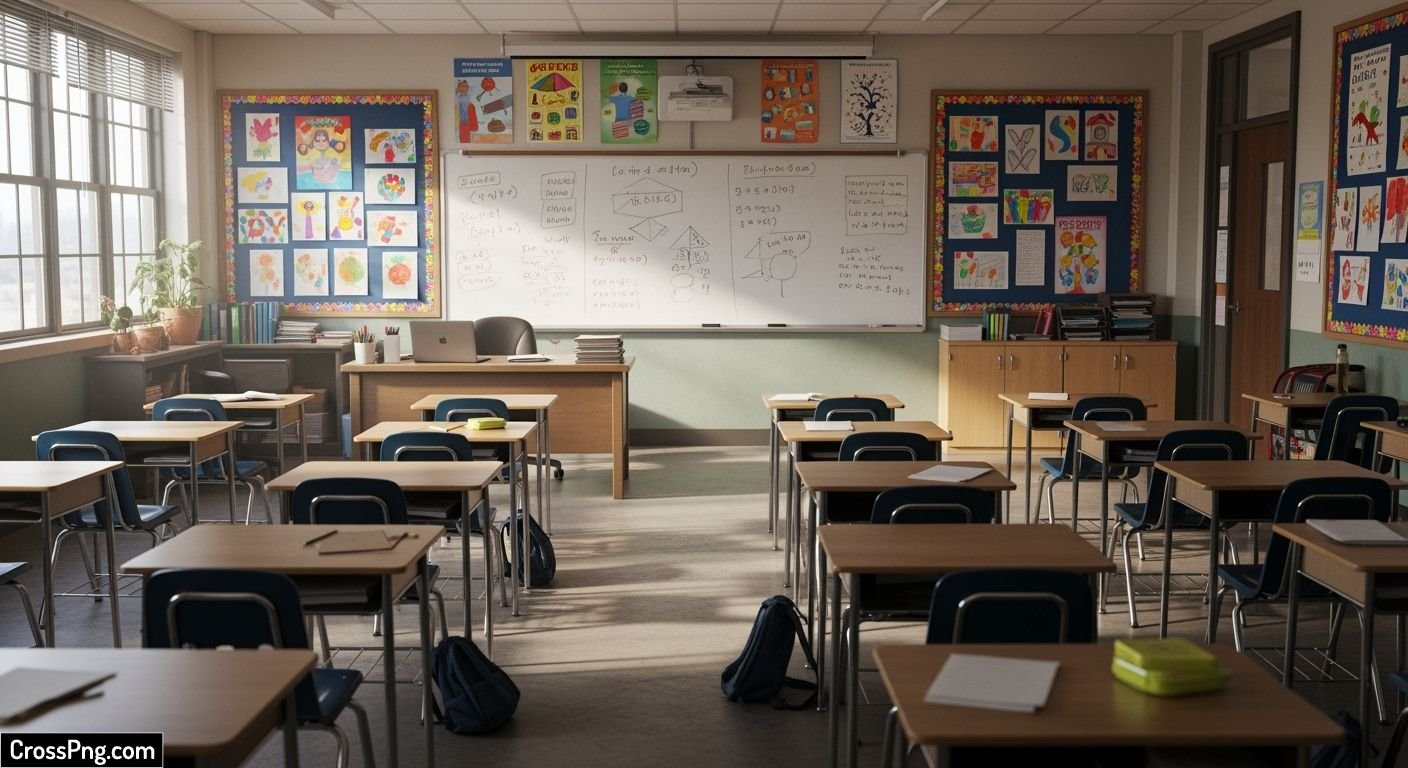 Real classroom background image 2