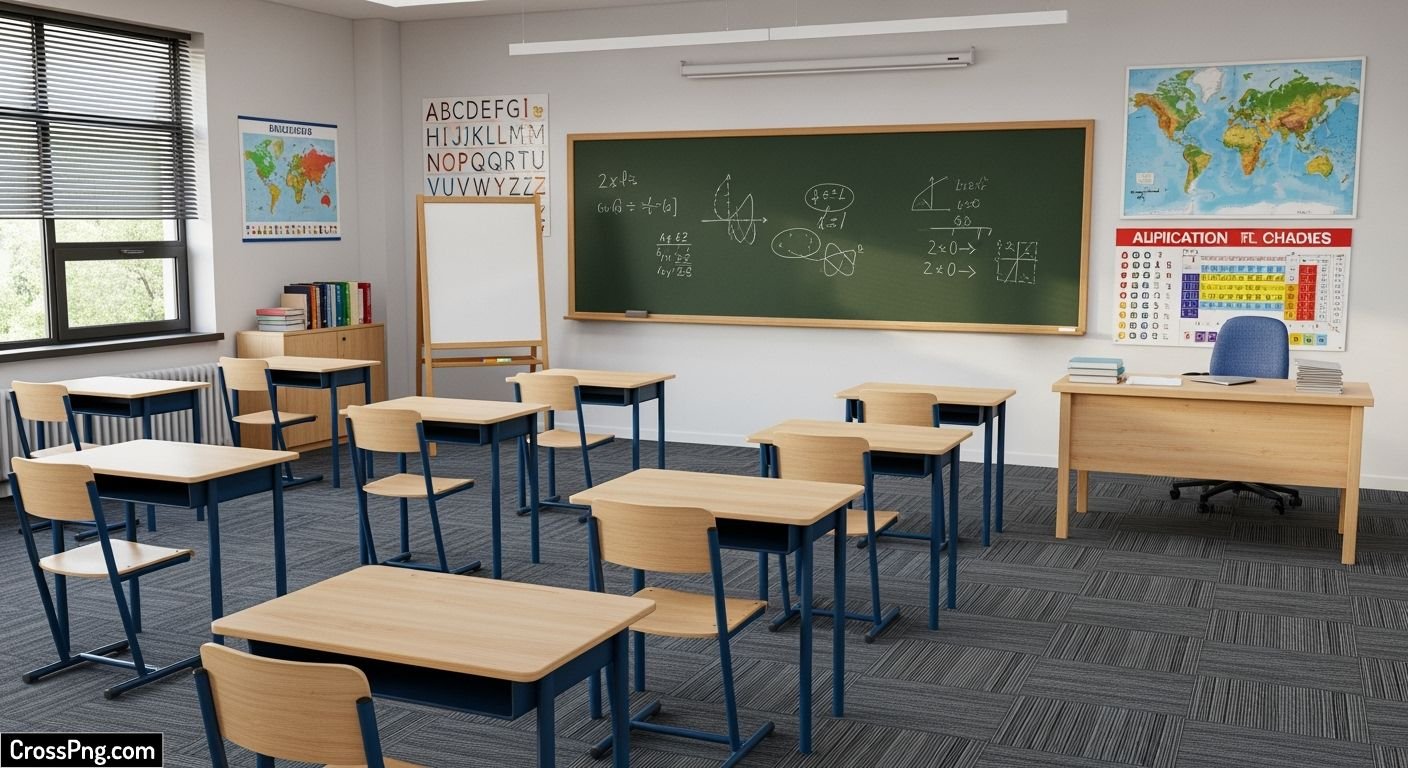 Real classroom background image 3