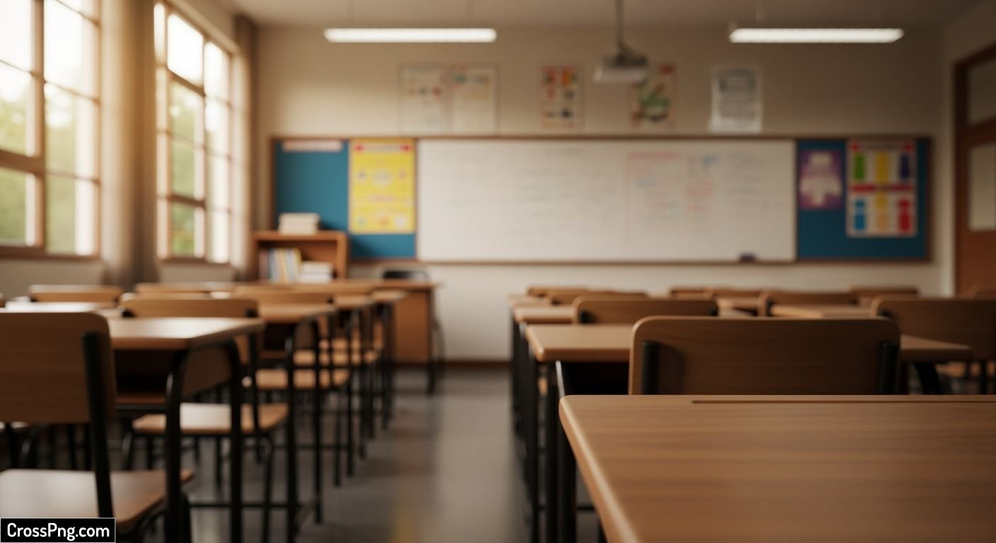 Real classroom background image