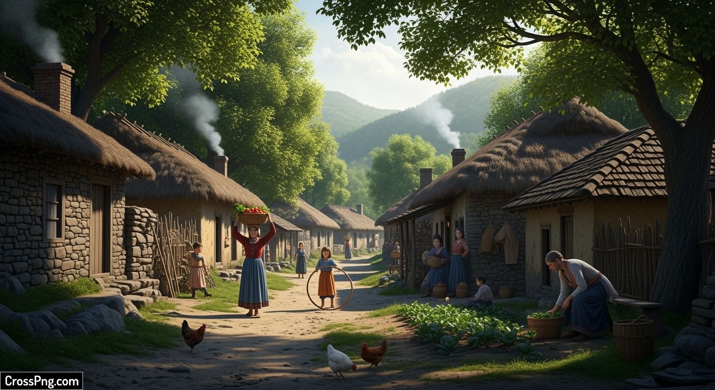 Real village background image 2