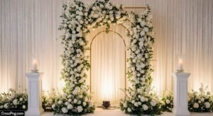 Reception background decoration image