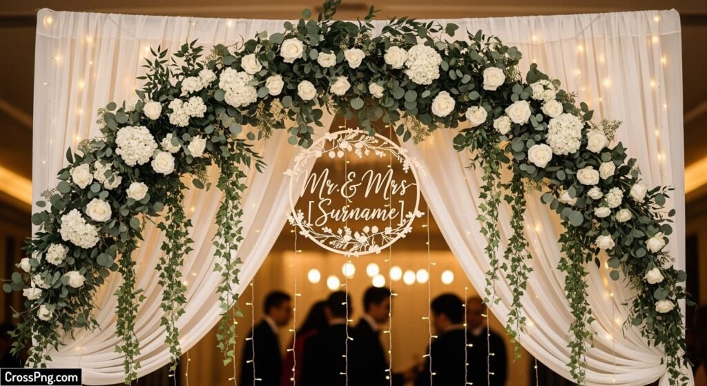 Reception background decoration image