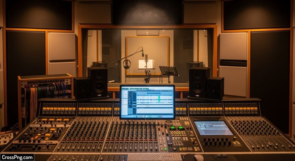 Recording studio background image