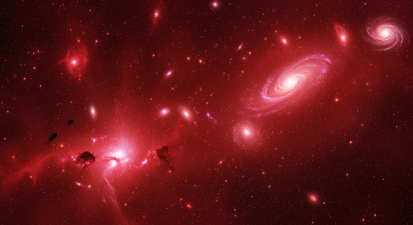 Red background animation image