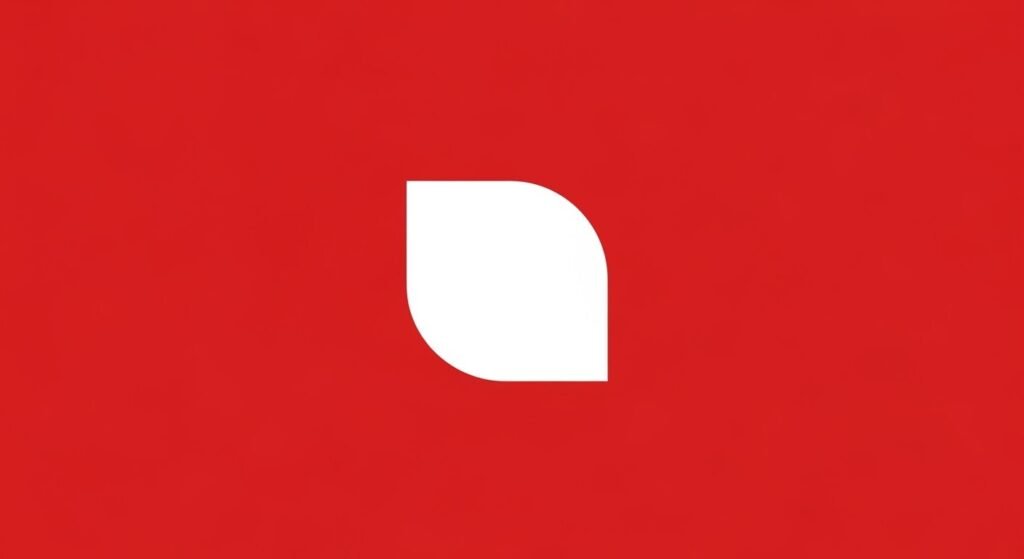 Red background white image