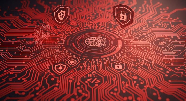 Red cybersecurity png background image 3