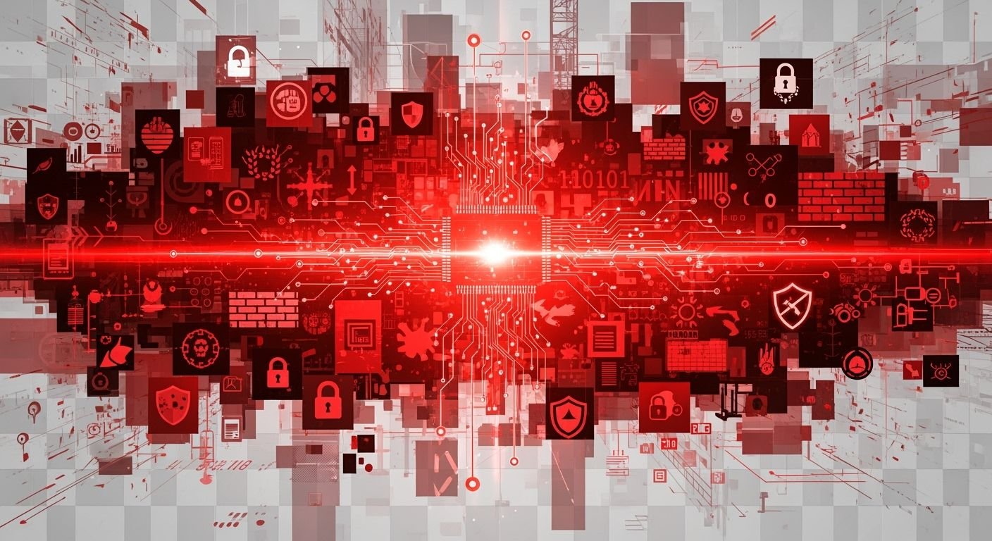 Red cybersecurity png background image