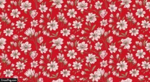 Red floral background image 2