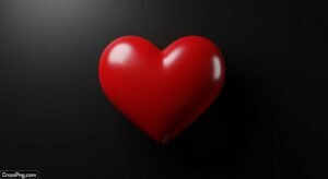 Red heart black background image