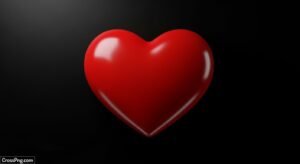 Red heart black background image 3